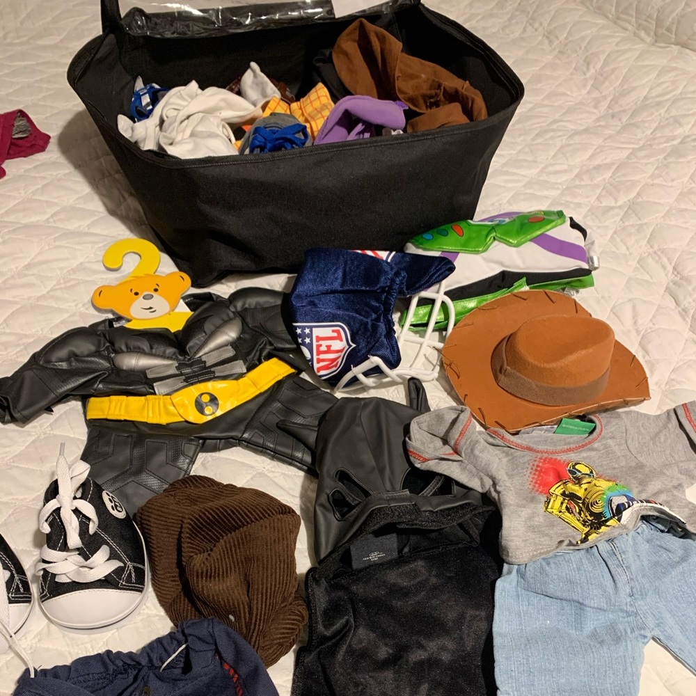 Misc lot of build a bear clothes.